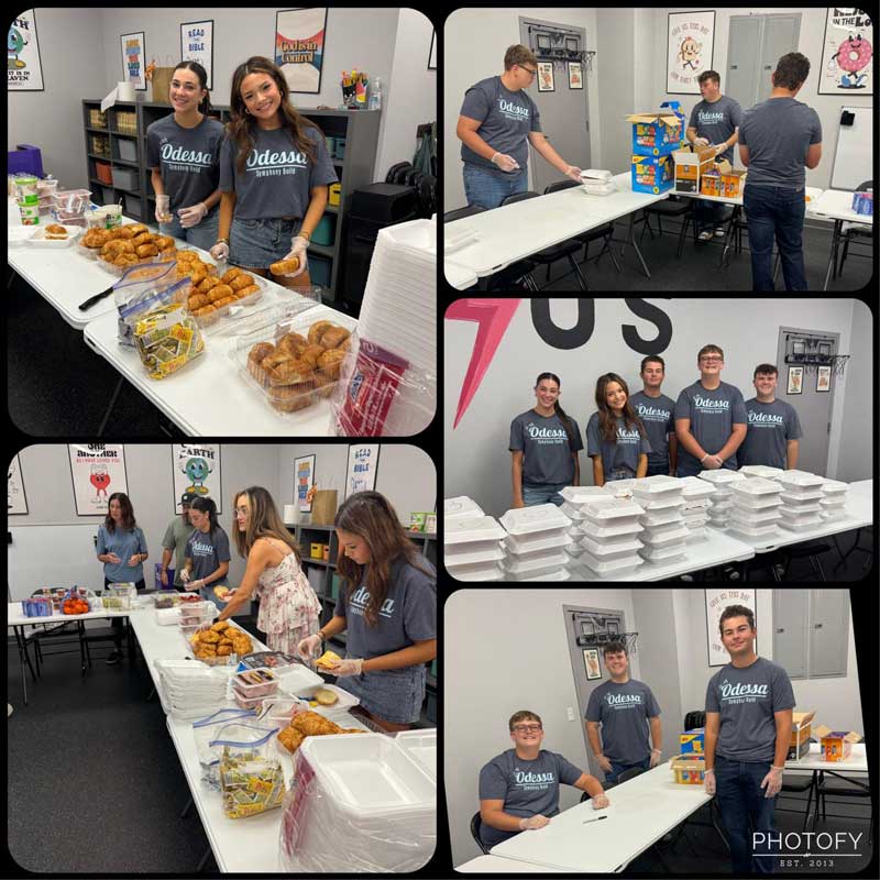 Student volunteers at symphony event